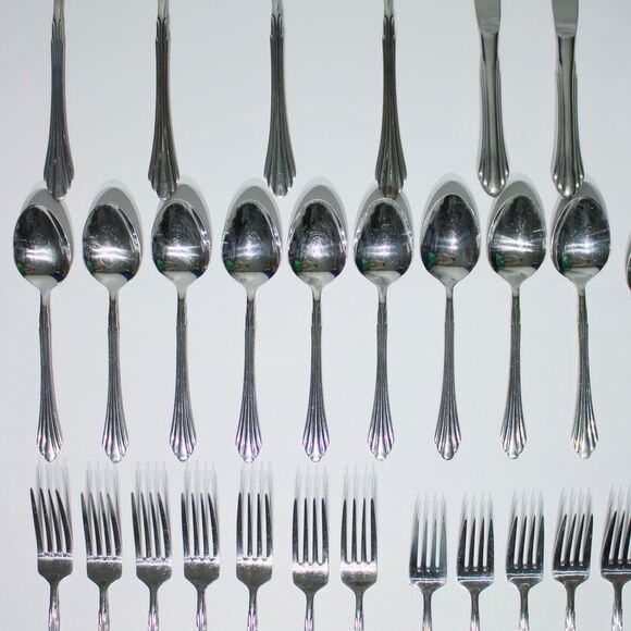 Vintage Retroneu Korea 18/8 Flatware & Serving Set 46 Pieces BARRINGTON - Picture 8 of 13